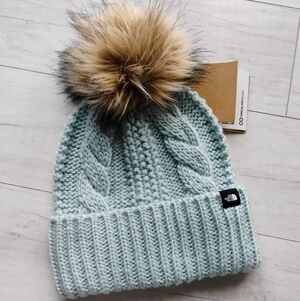 THE NORTH FACE NEW Oh Mega Fur Pom Beanie